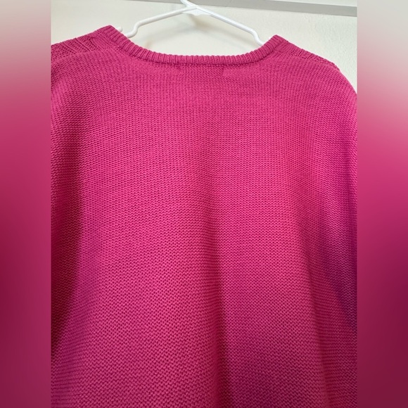 NWT Jack by BB Dakota Dolman Cable Knit V-Neck Sweater in Hot Pink- Size S - Picture 6 of 8